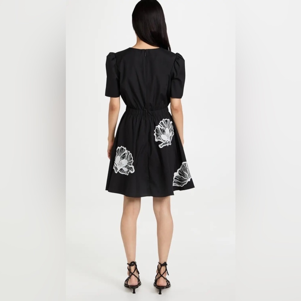 Jason Wu Puff Sleeve Dress with Poppy Embroidery - Picture 5 of 9